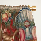 Antique 17th Century Romantic Mythological Garden Italian Tapestry Window Curtain Gallery Image 2