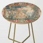 Antique 17th Century Romantic Mythological Garden Italian Tapestry Side Table Gallery Image 2