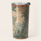Antique 17th Century Romantic Mythological Garden Italian Tapestry Travel Mug Gallery Image 2