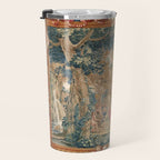 Antique 17th Century Romantic Mythological Garden Italian Tapestry Travel Mug Gallery Image 3