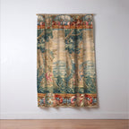 Antique 17th Century Romantic Mythological Garden Italian Tapestry Window Curtain Gallery Image 3