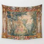 Antique 17th Century Romantic Mythological Garden Italian Tapestry Wall Tapestry Gallery Image 4