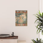 Antique 17th Century Romantic Mythological Garden Italian Tapestry Poster Gallery Image 2