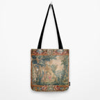 Antique 17th Century Romantic Mythological Garden Italian Tapestry Tote Bag Gallery Image 2