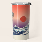 The Great Wave of Pug Travel Mug Gallery Image 2