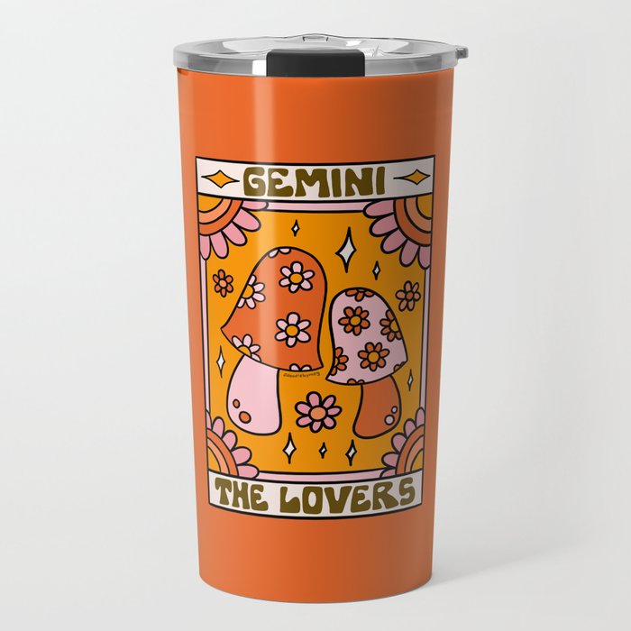 Gemini Tarot Card Travel Mug Gallery Image 1