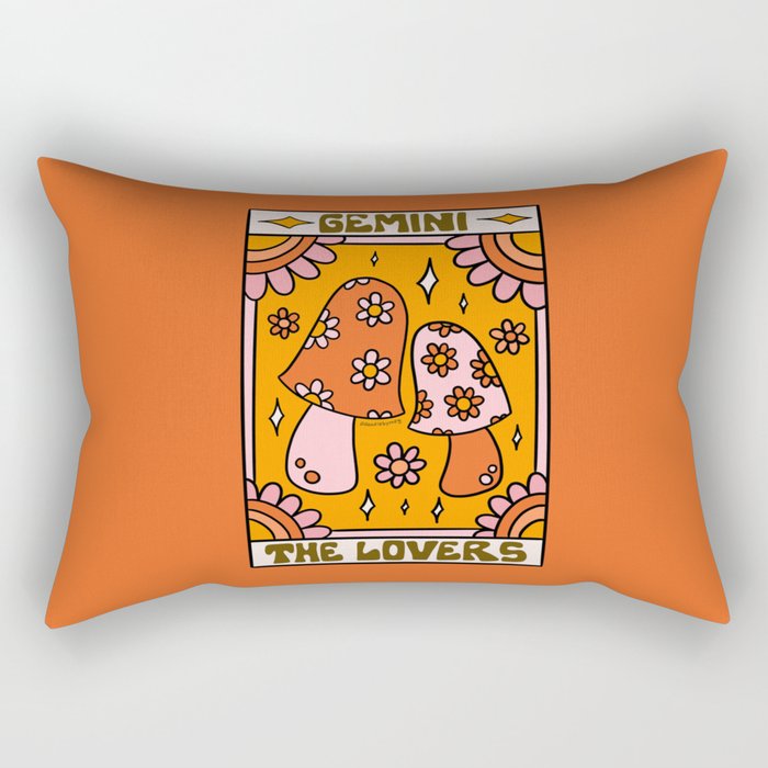 Gemini Tarot Card Rectangular Pillow Gallery Image 2