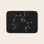 Sagittarius Zodiac Star Constellation Line Art Black Bath Mat Gallery Image 1