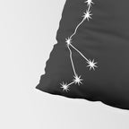 Sagittarius Zodiac Star Constellation Line Art Black Pillow Sham Gallery Image 4