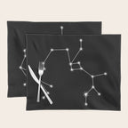 Sagittarius Zodiac Star Constellation Line Art Black Placemat Gallery Image 1