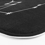 Sagittarius Zodiac Star Constellation Line Art Black Bath Mat Gallery Image 3