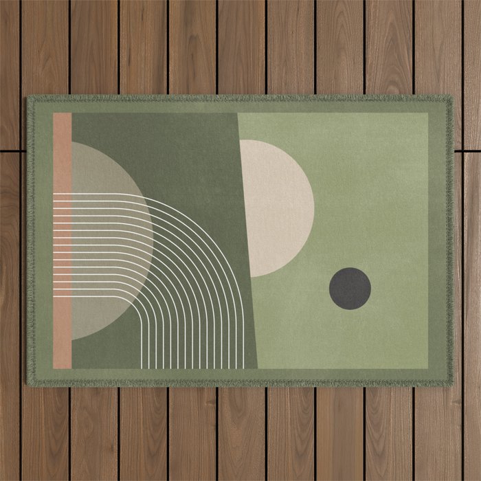 Abstract Geometric 6 Outdoor Rug Gallery Image 1