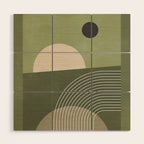 Abstract Geometric 6 Wood Wall Art Gallery Image 1
