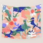 Abstract Fruits and Leaves / Modern Summer Wall Tapestry Gallery Image 4