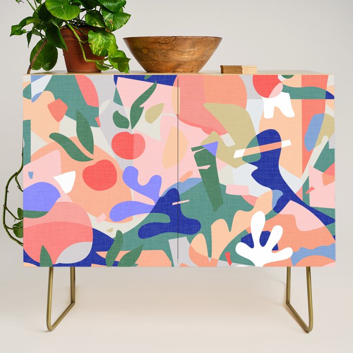 Abstract Fruits and Leaves / Modern Summer Credenza Gallery Image 1