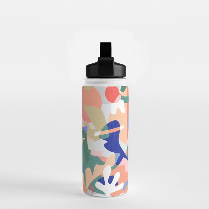 Abstract Fruits and Leaves / Modern Summer Water Bottle Gallery Image 2