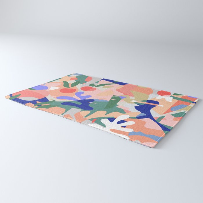Abstract Fruits and Leaves / Modern Summer Rug Gallery Image 3