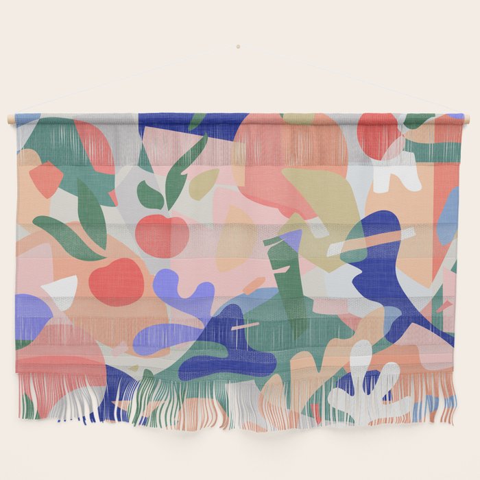Abstract Fruits and Leaves / Modern Summer Wall Hanging Gallery Image 1