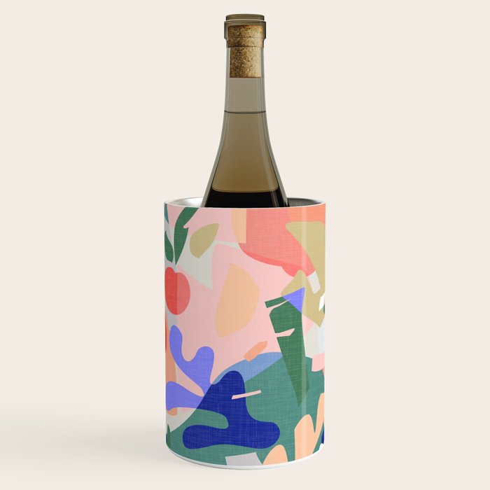 Abstract Fruits and Leaves / Modern Summer Wine Chiller Gallery Image 1
