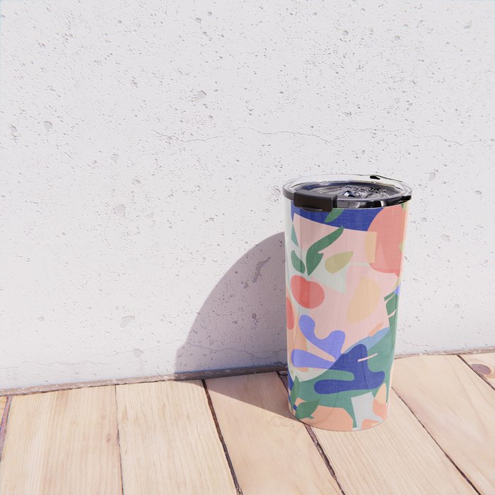 Abstract Fruits and Leaves / Modern Summer Travel Mug Gallery Image 4