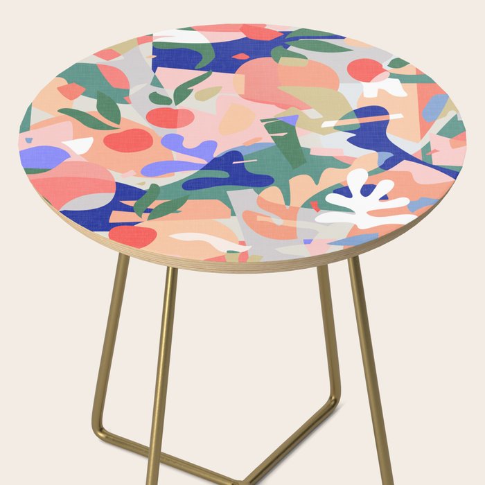 Abstract Fruits and Leaves / Modern Summer Side Table Gallery Image 2