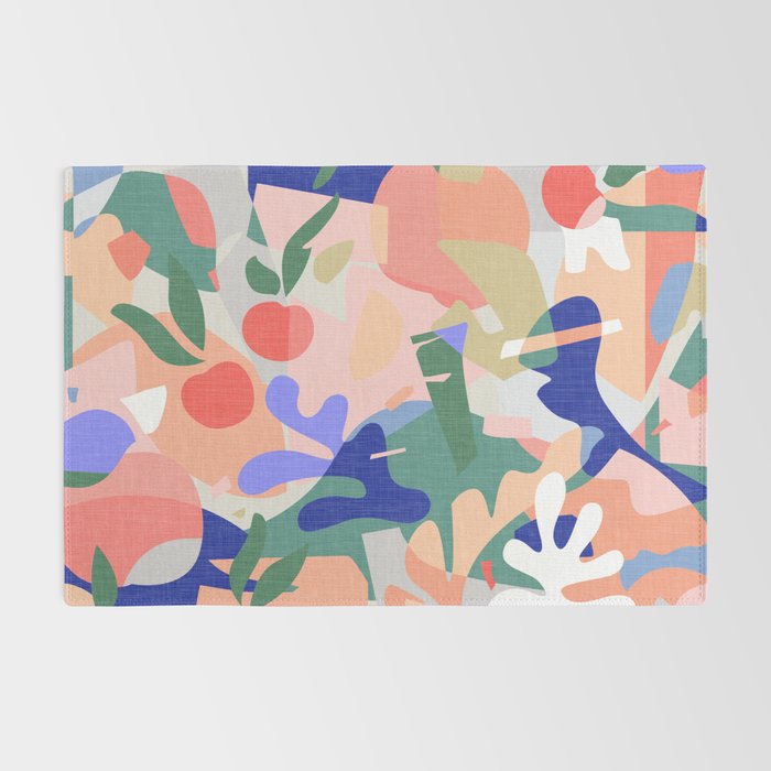 Abstract Fruits and Leaves / Modern Summer Rug Gallery Image 2