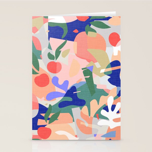 Abstract Fruits and Leaves / Modern Summer Stationery Card Gallery Image 1