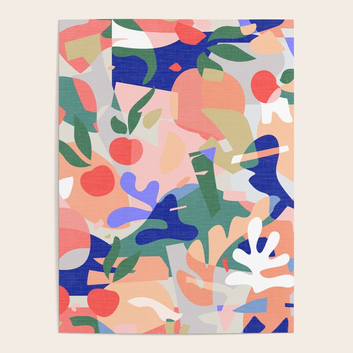 Abstract Fruits and Leaves / Modern Summer Poster Gallery Image 4