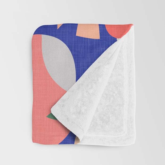 Abstract Fruits and Leaves / Modern Summer Throw Blanket Gallery Image 3