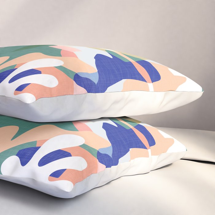 Abstract Fruits and Leaves / Modern Summer Pillow Sham Gallery Image 3