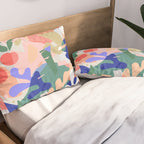 Abstract Fruits and Leaves / Modern Summer Pillow Sham Gallery Image 2
