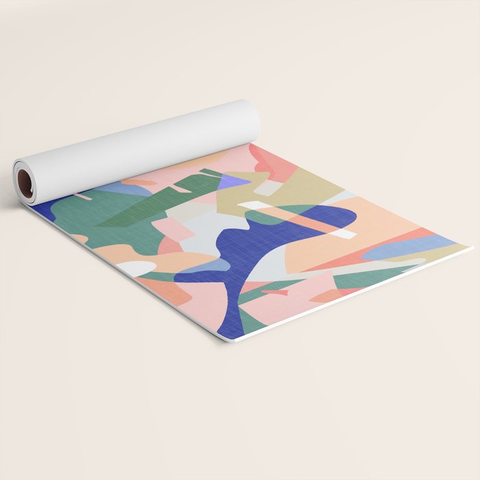 Abstract Fruits and Leaves / Modern Summer Yoga Mat Gallery Image 2