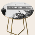 Follow That Dream Parkway black and white inspirational photograph / art photography Side Table Gallery Image 2