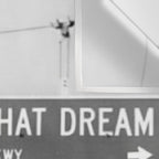 Follow That Dream Parkway black and white inspirational photograph / art photography Wall Tapestry Gallery Image 3