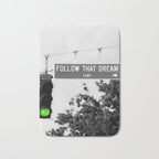 Follow That Dream Parkway black and white inspirational photograph / art photography Bath Mat Gallery Image 1