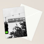 Follow That Dream Parkway black and white inspirational photograph / art photography Stationery Card Gallery Image 2