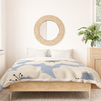 Retro Floral Light Blue Duvet Cover Gallery Image 3