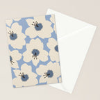 Retro Floral Light Blue Stationery Card Gallery Image 2
