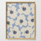 Retro Floral Light Blue Serving Tray Gallery Image 1