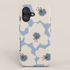 Retro Floral Light Blue iPhone Case Gallery Image 1