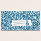 Paisley Indigo Nature Swirls Desk Mat Gallery Image 1