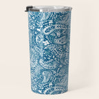 Paisley Indigo Nature Swirls Travel Mug Gallery Image 3