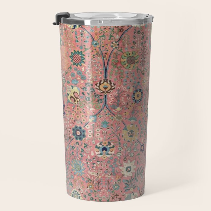 Rose Petag Tabriz Antique Persian Travel Mug Gallery Image 3