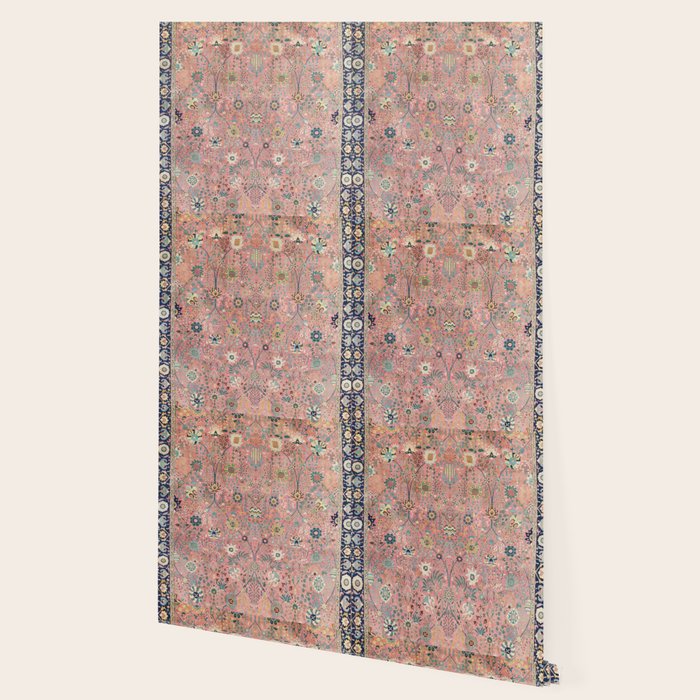 Rose Petag Tabriz Antique Persian Wallpaper Gallery Image 2