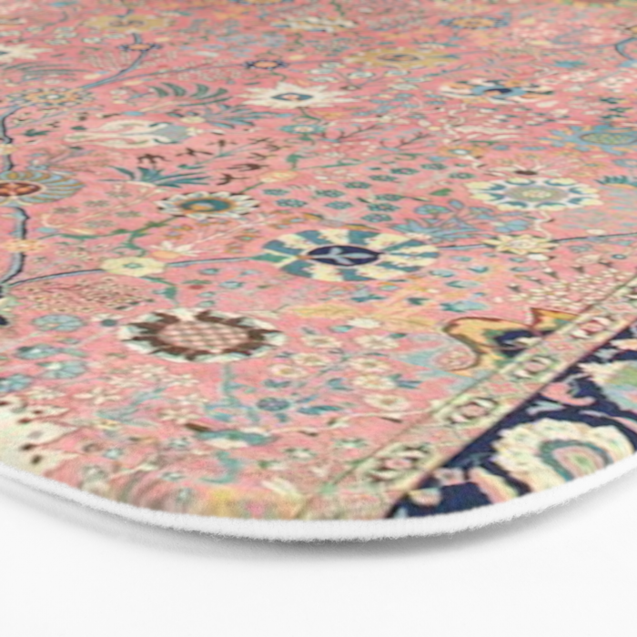 Rose Petag Tabriz Antique Persian Bath Mat Gallery Image 3