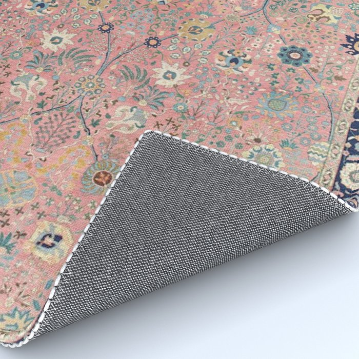 Rose Petag Tabriz Antique Persian Rug Gallery Image 4