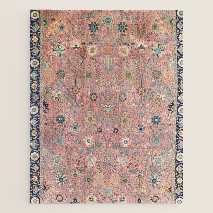 Rose Petag Tabriz Antique Persian Jigsaw Puzzle Gallery Image 1
