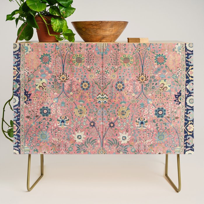 Rose Petag Tabriz Antique Persian Credenza Gallery Image 1