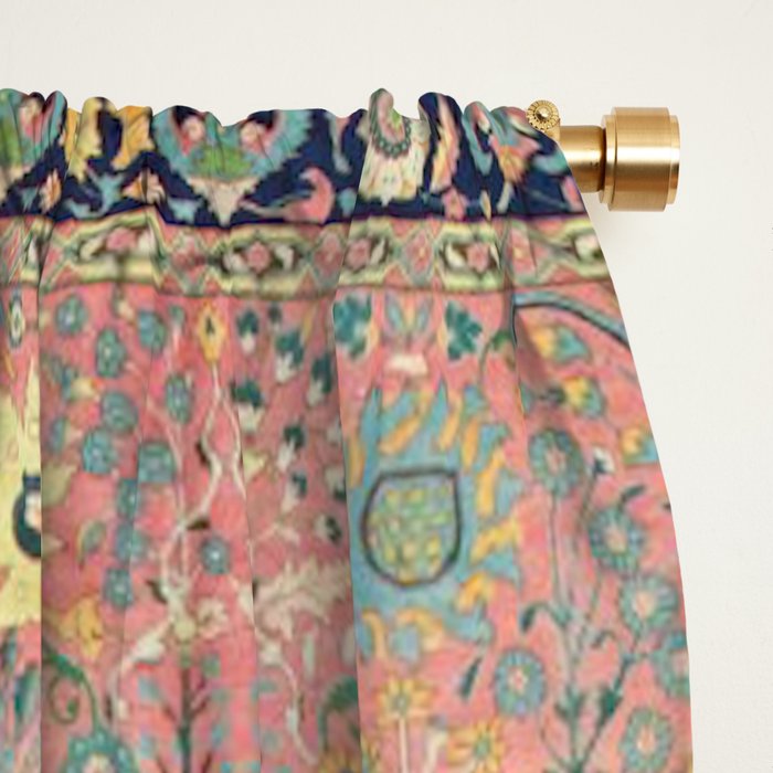 Rose Petag Tabriz Antique Persian Window Curtain Gallery Image 2