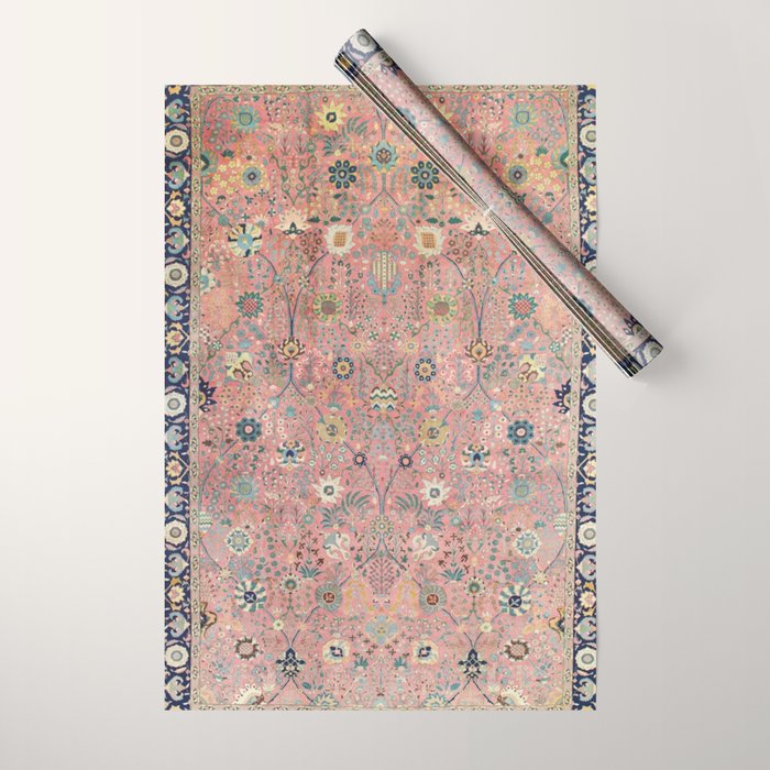 Rose Petag Tabriz Antique Persian Wrapping Paper Gallery Image 1
